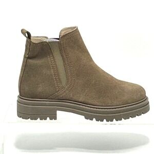 Steve Madden Size 5 MARCELINE Taupe Suede Chelsea Boots NEW Lug Block Heel $148